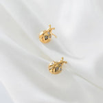 Lady Bug Gold CZ Studs - Pure Apotheca