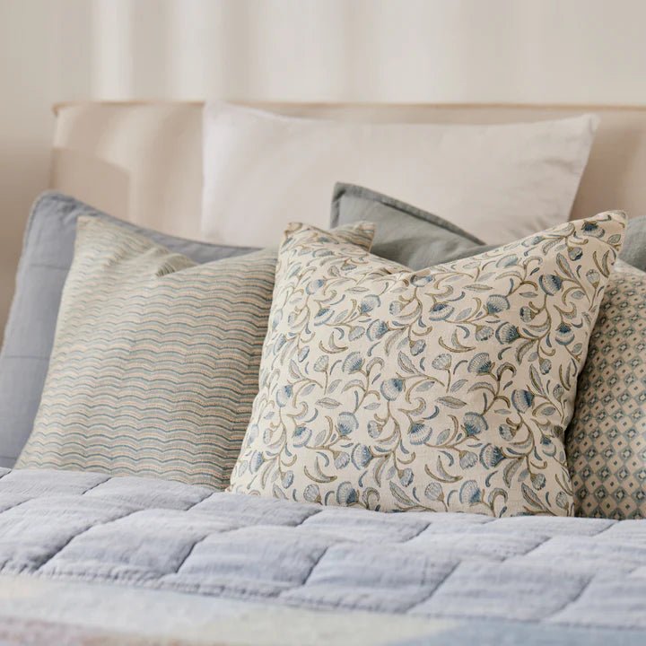 LALITA BLUE BLOCK PRINT CUSHION 50CM - Pure Apotheca