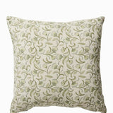 LALITA GREEN BLOCK PRINT CUSHION 50CM - Pure Apotheca