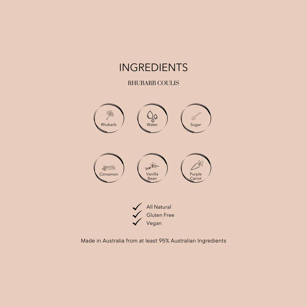 Lana’s Garden Rhubarb Coulis 300g - Pure Apotheca