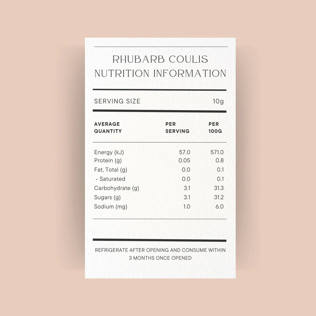 Lana’s Garden Rhubarb Coulis 300g - Pure Apotheca