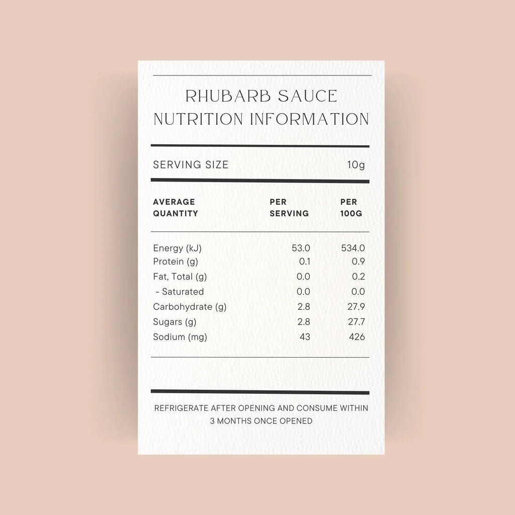 Lana’s Garden Rhubarb Sauce 250ml - Pure Apotheca
