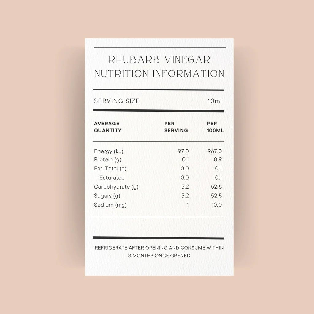 Lana’s Garden Rhubarb Vinegar 375ml - Pure Apotheca
