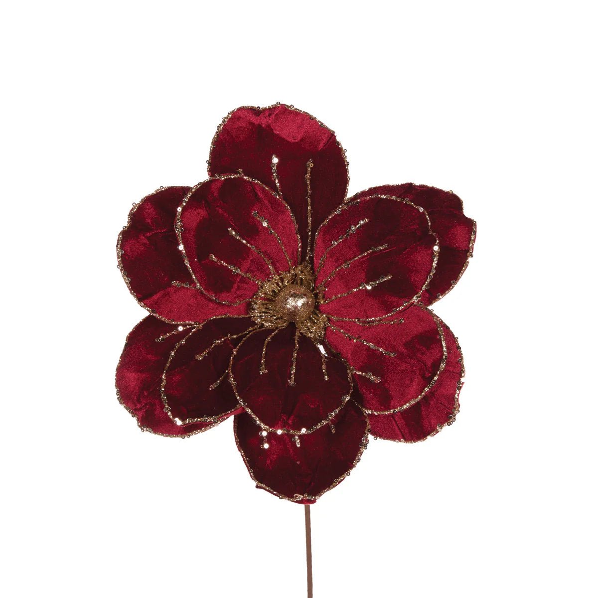 LARGE BURGUNDY VELOUR MAGNOLIA - Pure Apotheca