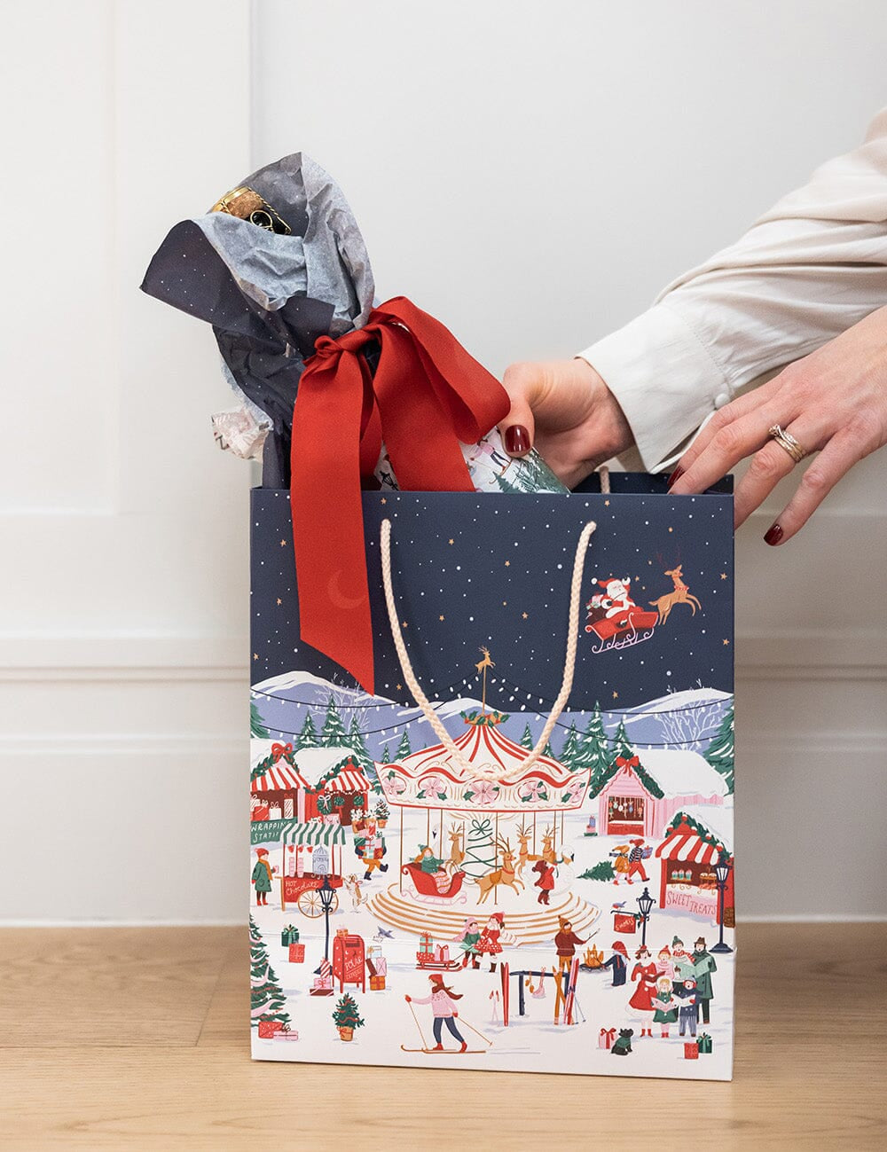 Large Gift Bag - Christmas Market - Pure Apotheca