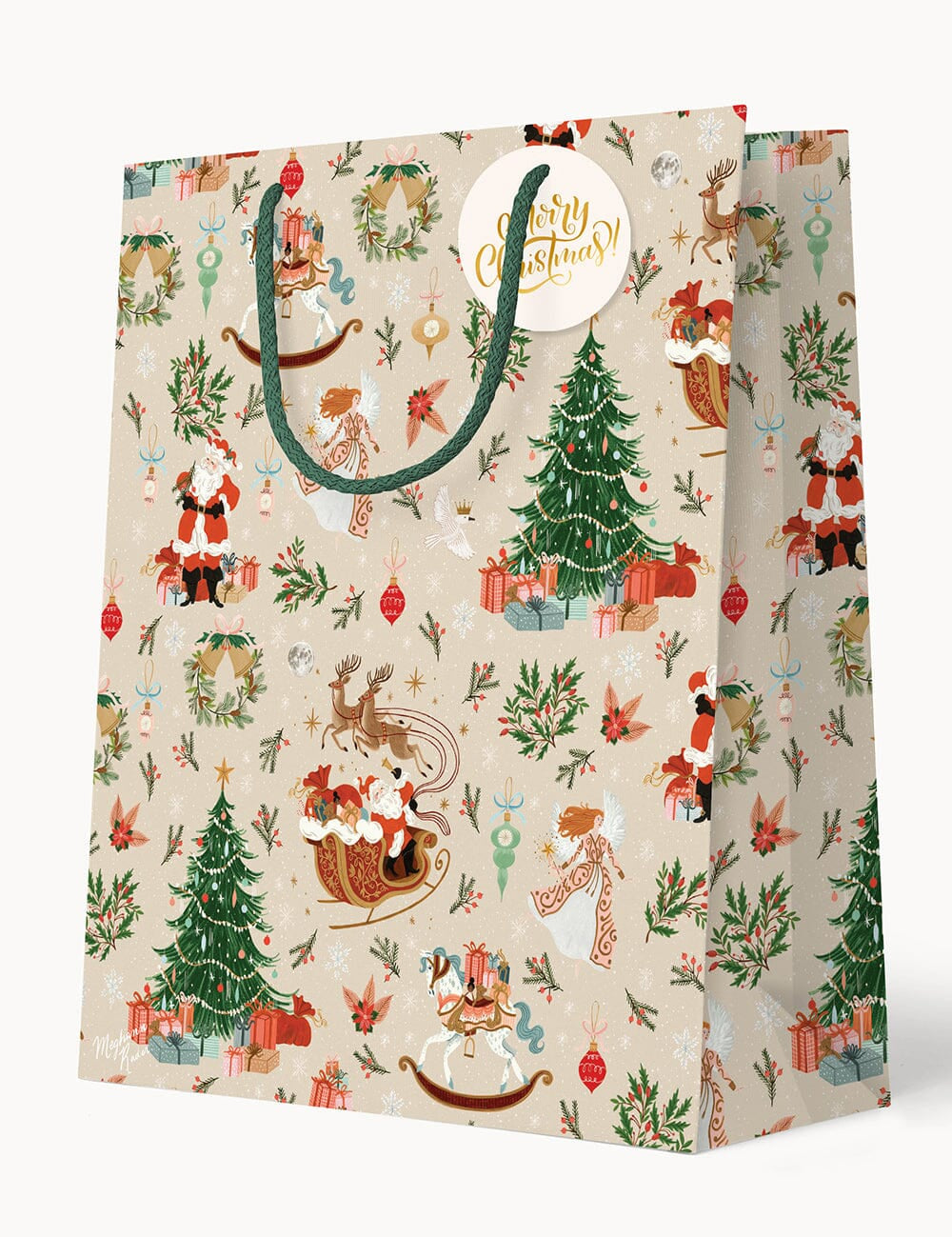 Large Gift Bag - Jolly Santa - Pure Apotheca