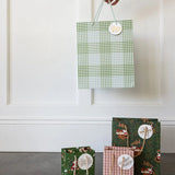 Large Gift Bag - Nordic Blue Check - Pure Apotheca