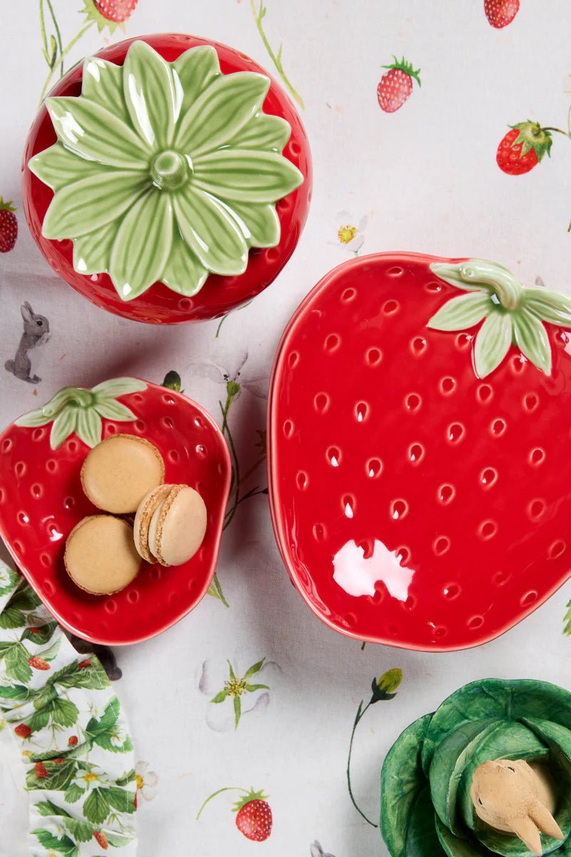 LARGE RED STRAWBERRY PLATE - Pure Apotheca