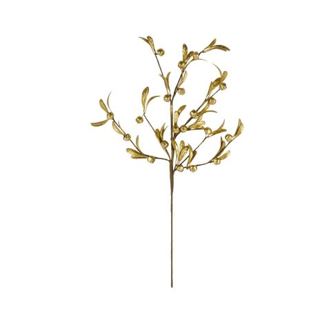 Leaf/Bell Spray Plas/Met 63cm Gold - Pure Apotheca