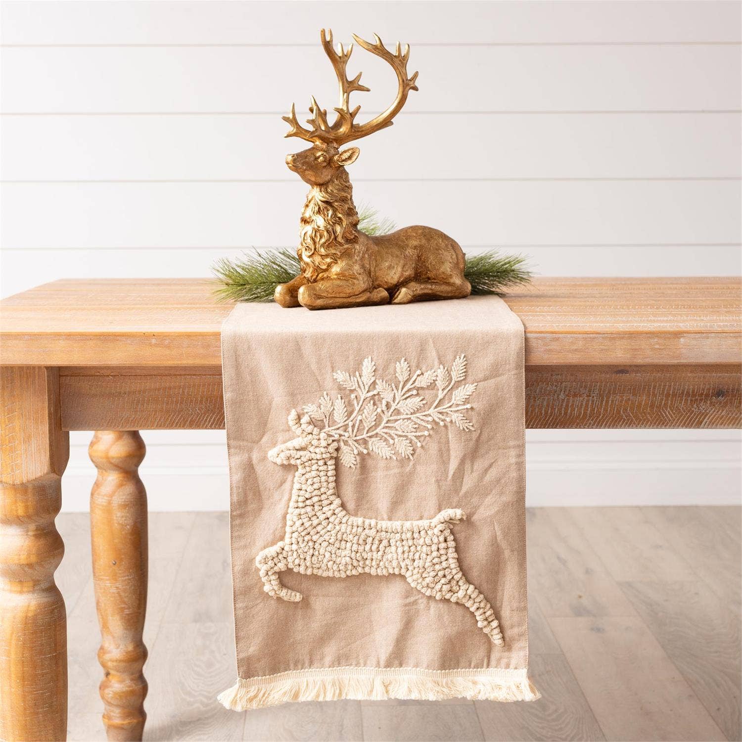 Leaping Christmas Deer Table Runner - Pure Apotheca