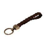 Leather Key Ring Dark Walnut Silver - Pure Apotheca