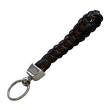 Leather Key Ring Dark Walnut Silver - Pure Apotheca