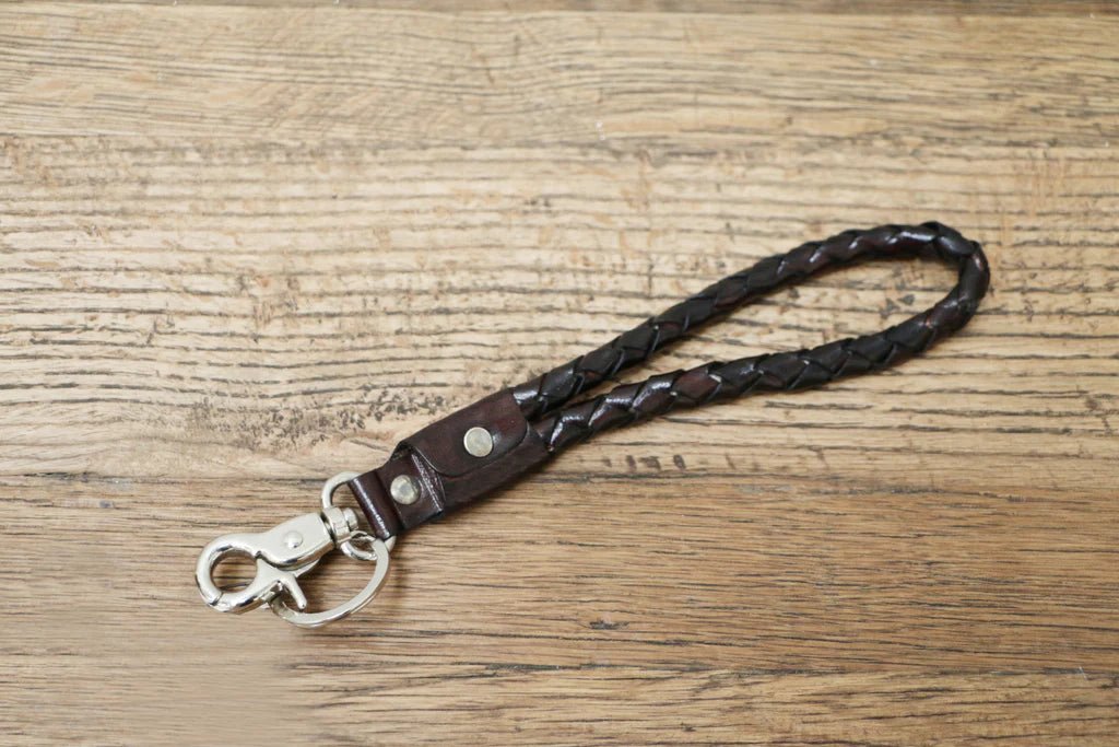 Leather Rope Key Ring Dark Walnut - Pure Apotheca