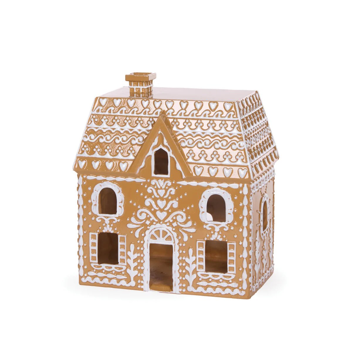 LED INTRICATE PIPED GINGERBREAD MANSION - Pure Apotheca