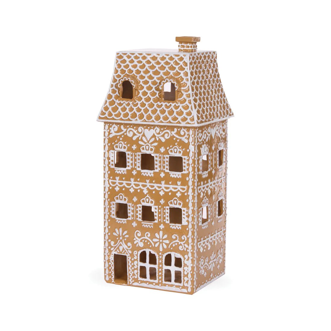 LED INTRICATE PIPED GINGERBREAD TOWNHOUSE - Pure Apotheca