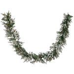 LED Snowflocked Pine Garland with Pinecones 270cm - Pure Apotheca