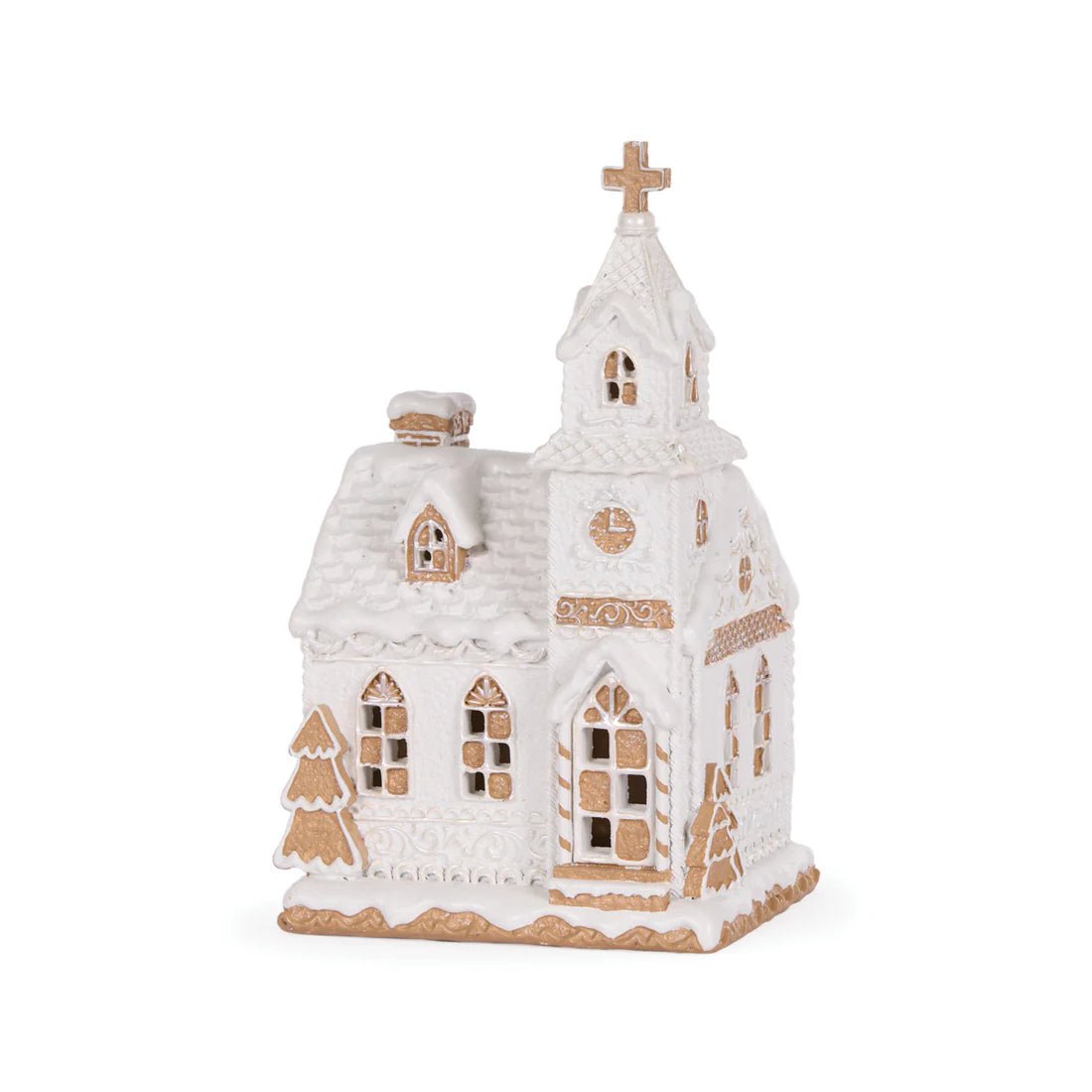 LED WHITE GINGERBREAD CHURCH - Pure Apotheca