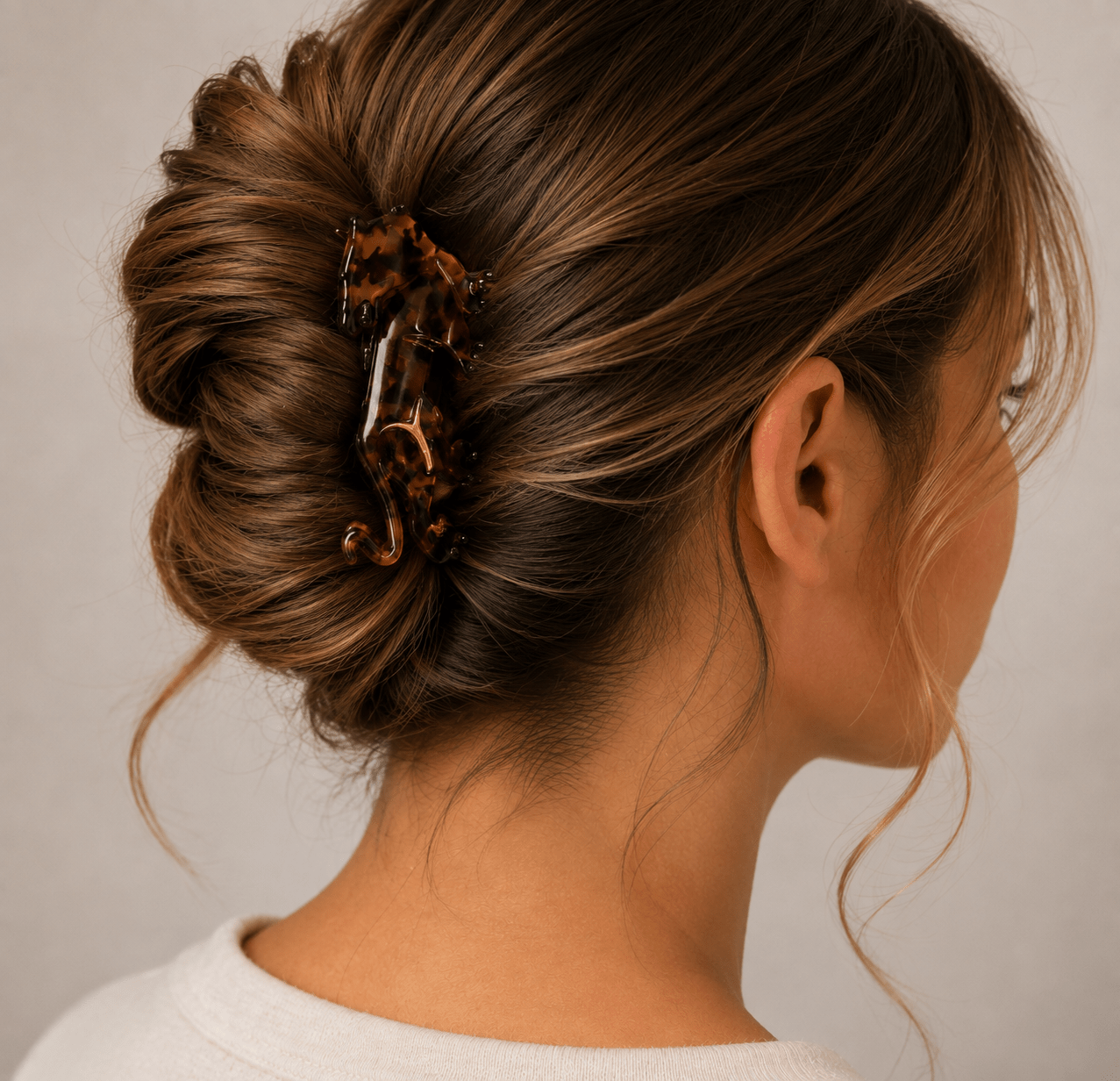 Leopard Tortoise Shell Hair Clip - Pure Apotheca