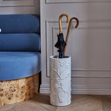 LILLE WHITE EMBOSSED UMBRELLA STAND. - Pure Apotheca