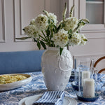 LILLE WHITE EMBOSSED VASE SML - Pure Apotheca