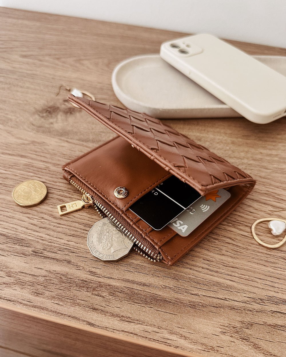Lily Woven Wallet Tan - Pure Apotheca
