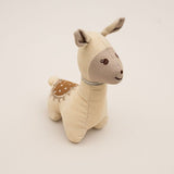 Llama Cotton Rattle Toy Tan - Pure Apotheca