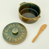 Loire Ceramic Brie Baker 13.5x16x7.5cm Olive - Pure Apotheca