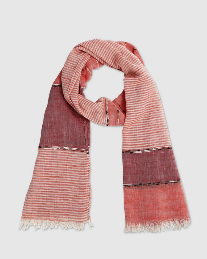 Lottie Scarf Coral White - Pure Apotheca