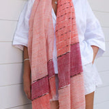 Lottie Scarf Coral White - Pure Apotheca