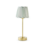 LUCIA GREEN/WHITE PLEATED STRIPE SHADE - Pure Apotheca