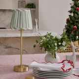 LUCIA GREEN/WHITE PLEATED STRIPE SHADE - Pure Apotheca