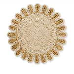 LUCIE DARK NATURAL/LIGHT NATURAL BRAIDED PLACEMAT 33CM - Pure Apotheca