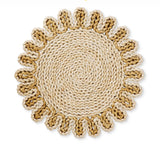 LUCIE DARK NATURAL/LIGHT NATURAL BRAIDED PLACEMAT 33CM - Pure Apotheca