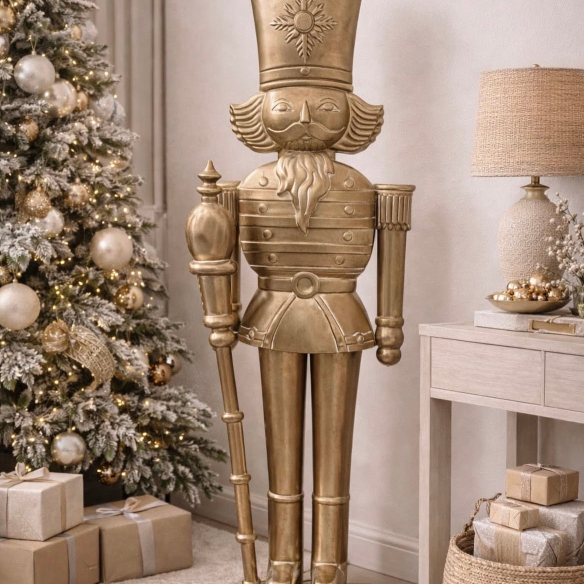 Lune Nutcracker Standing Gold 184cm - Pure Apotheca