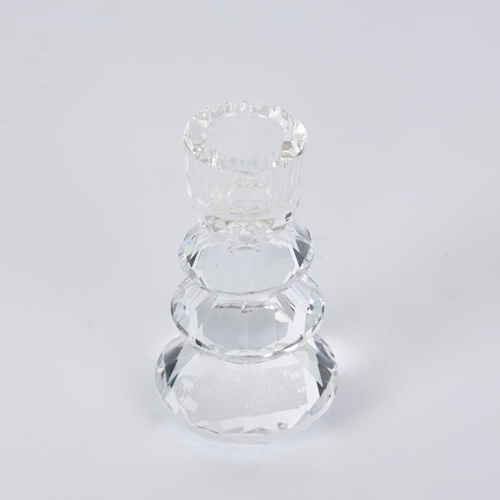 Lustre Glass Cut Candle Holder Clear - Pure Apotheca