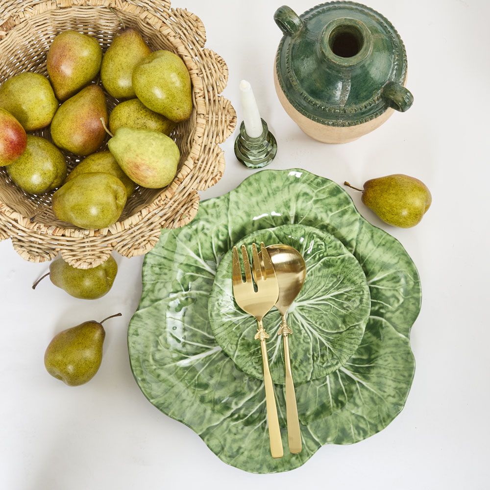 Lustre Glass Cut Candle Holder Green - Pure Apotheca