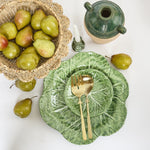 Lustre Glass Cut Candle Holder Green - Pure Apotheca