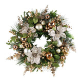 Luxe Champagne Cluster Wreath PE 65cm Grn/Gld - Pure Apotheca