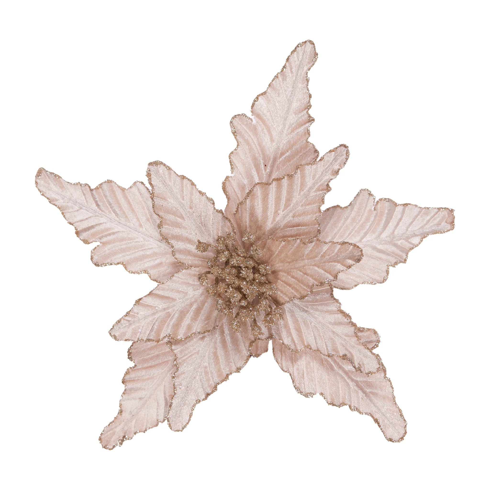 LUXE CHAMPAGNE POINSETTIA CLIP FLOWER - Pure Apotheca