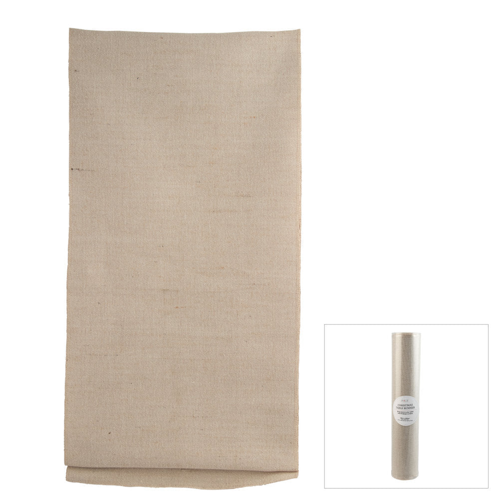 LUXE FABRIC TABLE RUNNER WHITE SILVER - Pure Apotheca