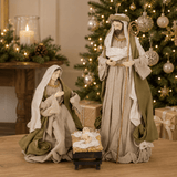 Luxe Nativity 3 Piece Set Green 40cm - Pure Apotheca