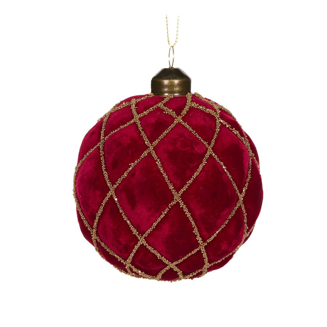 LUXE RED VELVET QUILT BAUBLE - Pure Apotheca