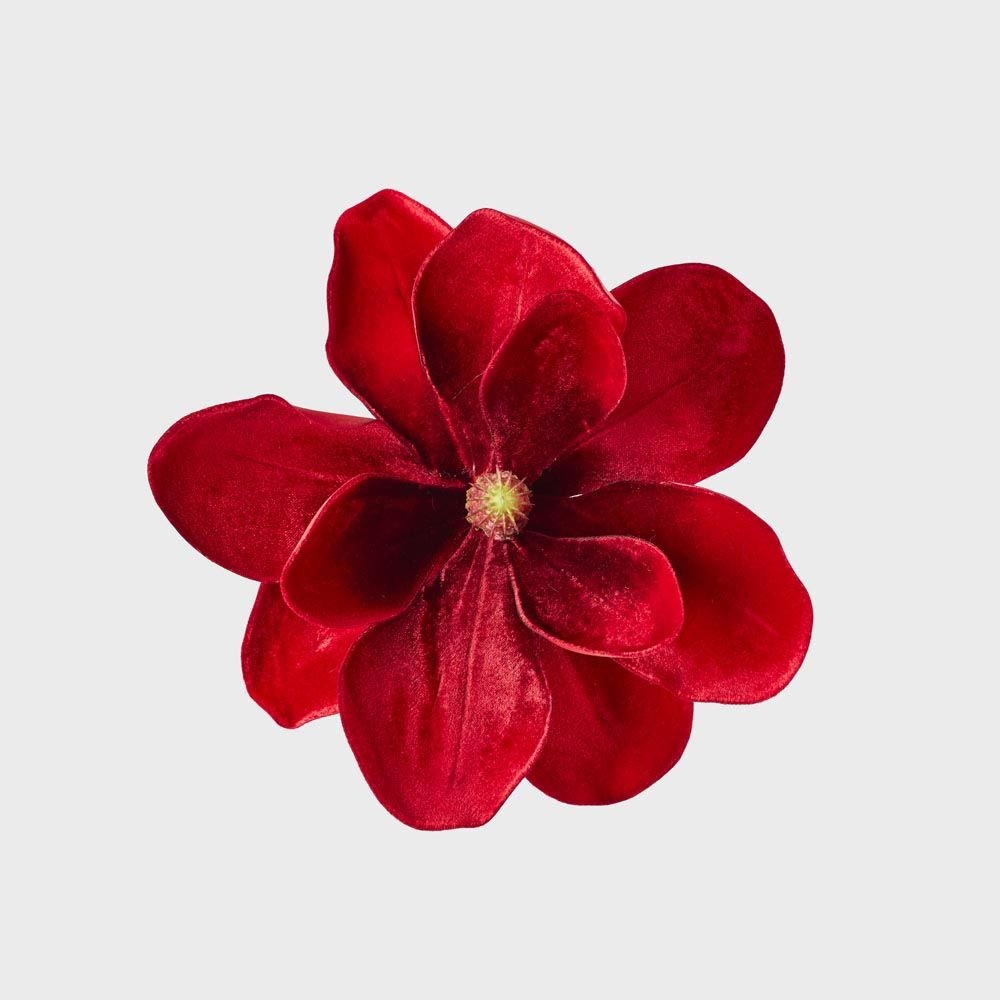 Luxe Velvet Clip On Magnolia Large Red - Pure Apotheca