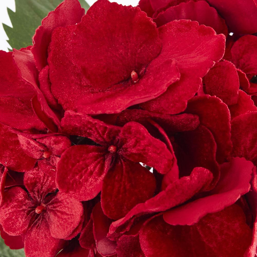 Luxe Velvet Hydrangea Stem Red - Pure Apotheca
