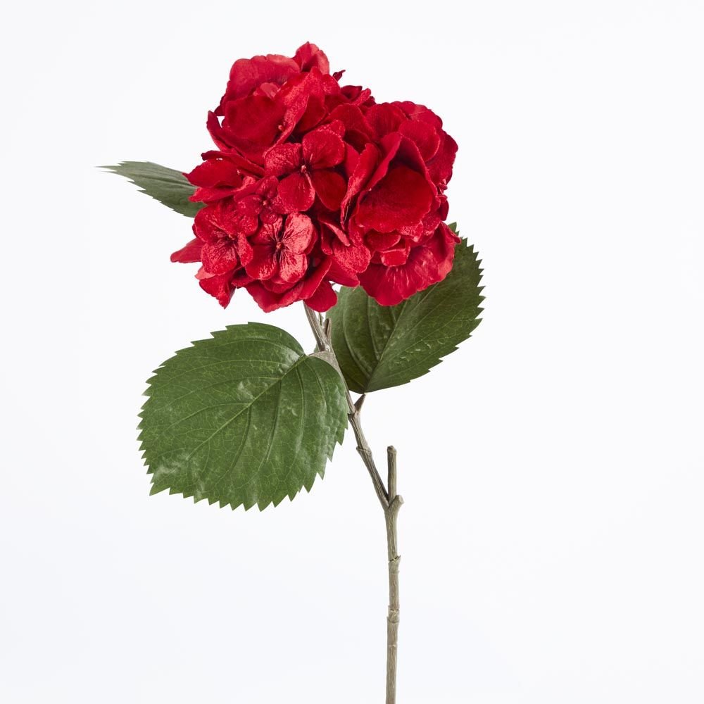 Luxe Velvet Hydrangea Stem Red - Pure Apotheca