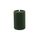 LUXE VELVET LED CANDLE 15X10 GREEN MEDIUM - Pure Apotheca