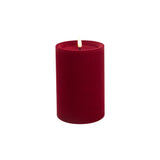 LUXE VELVET LED CANDLE 15X10 RED MED - Pure Apotheca