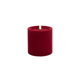 LUXE VELVET LED CANDLE RED 10X10 SML - Pure Apotheca