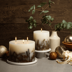 Luxury Handmade Forest Fir Botanical Christmas Pillar Candle - Pure Apotheca