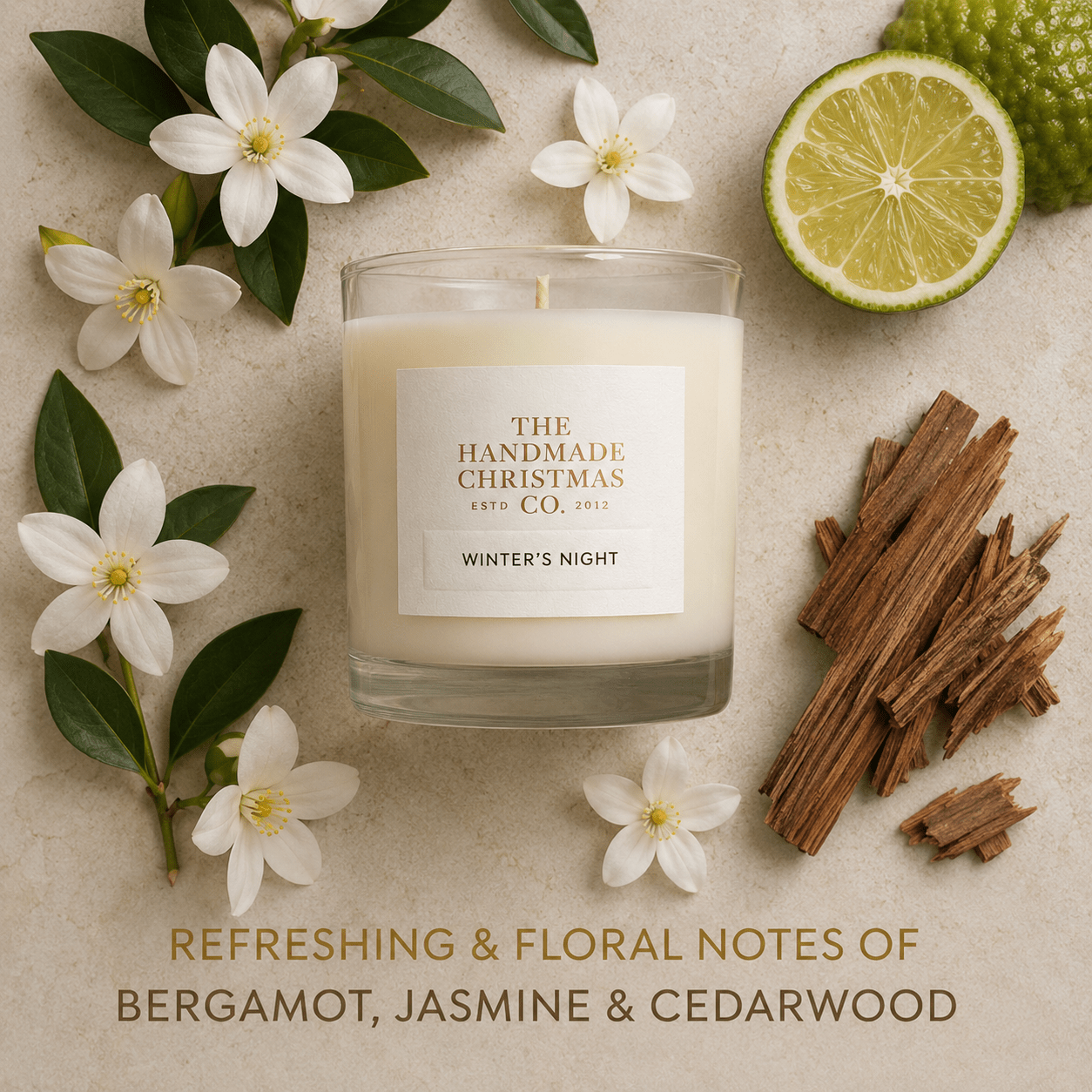 Luxury Handmade Soy Wax Christmas Candle - Winter’s Night - Pure Apotheca
